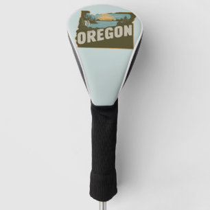 Retro Oregon Silhouette Golf Head Cover
