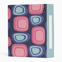 Retro Organic Rectangles Pink and Blue