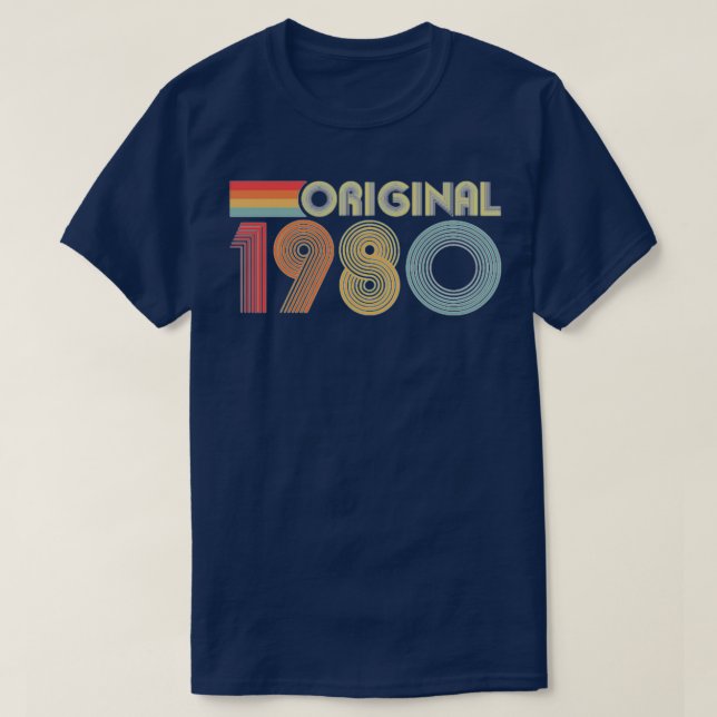 Retro Original 1980 40th Bithday Gift T-Shirt (Design Front)