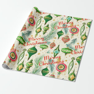 Retro Ornament Delight Wrapping Paper