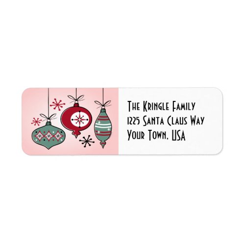 Retro Ornaments Address Label