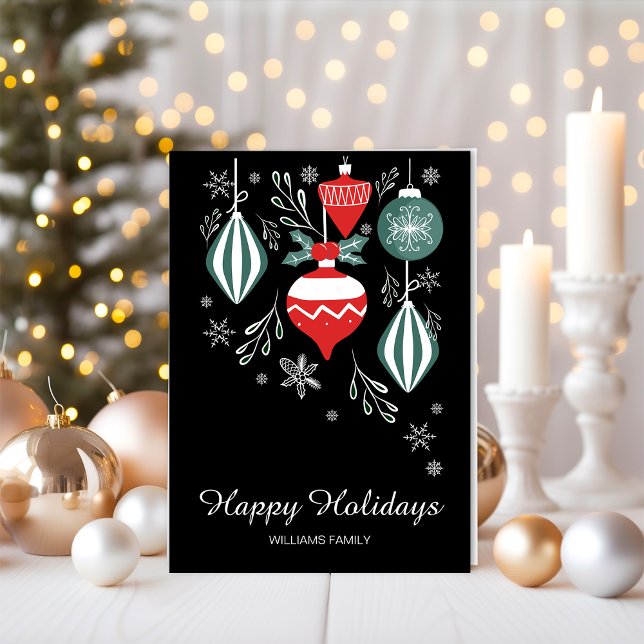 Retro Ornaments Holidays Card (Creator Uploaded)