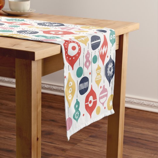 Retro Ornaments Short Table Runner