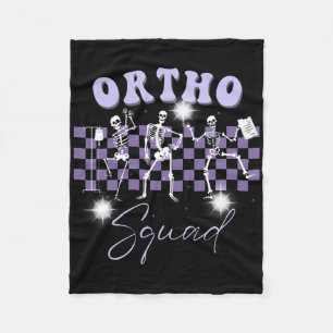Retro Ortho Squad Dancing Skeleton Orthopedic Nurs Fleece Blanket