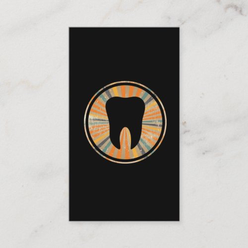 Retro Orthodontic Dentistry Vintage Tooth Graphic Business Card