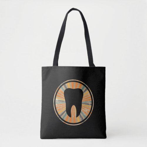 Retro Orthodontic Dentistry Vintage Tooth Graphic Tote Bag