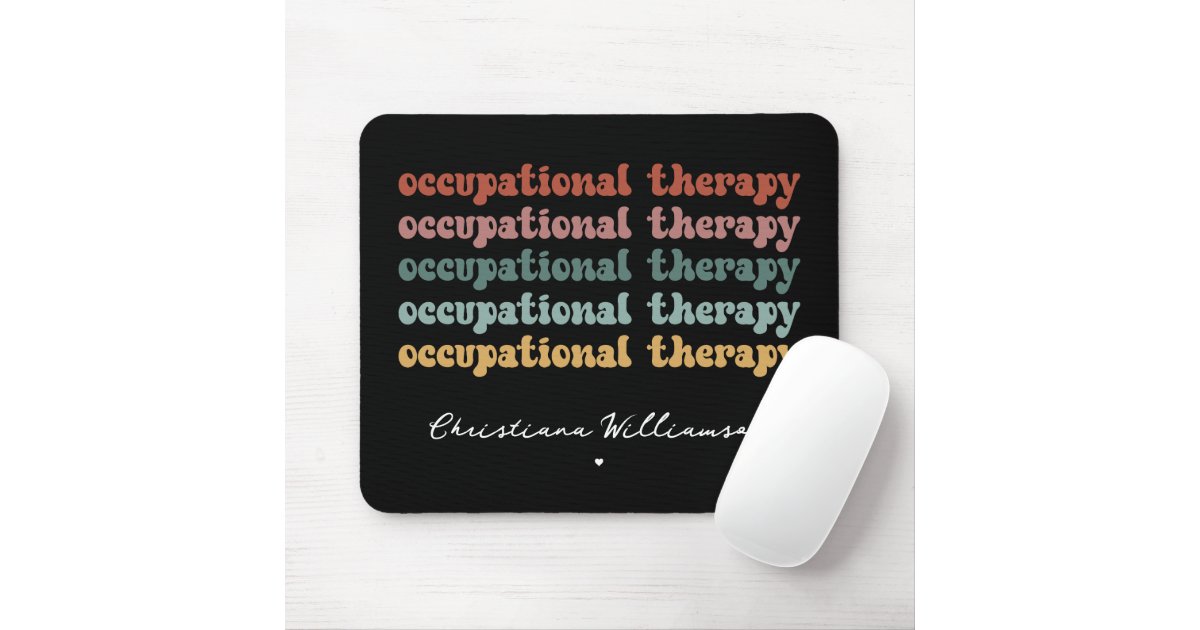Retro OT Occupational Therapy OT School Student Mouse Pad Zazzle