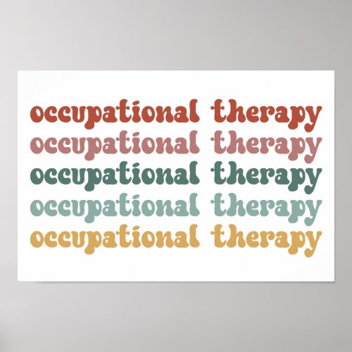 Retro OT Occupational Therapy OT School Student Poster