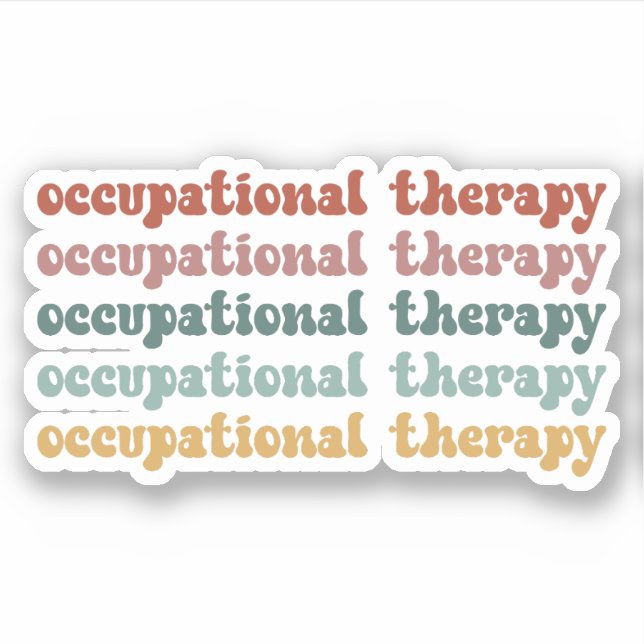 Retro OT Occupational Therapy OT School Student Sticker (Front)