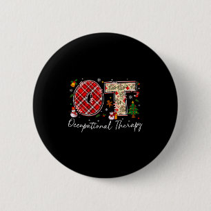 Retro Ot Occupational Therapy Santa Christmas Ot S Button