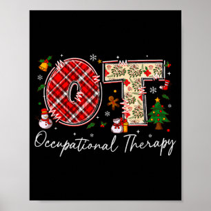 Retro Ot Occupational Therapy Santa Christmas Ot S Poster