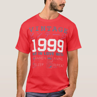 Retro Otaku Kanji Vintage 1999 Birthday Ramen Anim T-Shirt