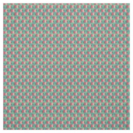 Retro Ovals and Semi-Circles Fabric