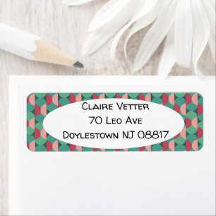 Retro Ovals and Semi-circles Label