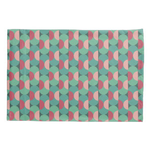 Retro Ovals and Semi-Circles Pillow Case