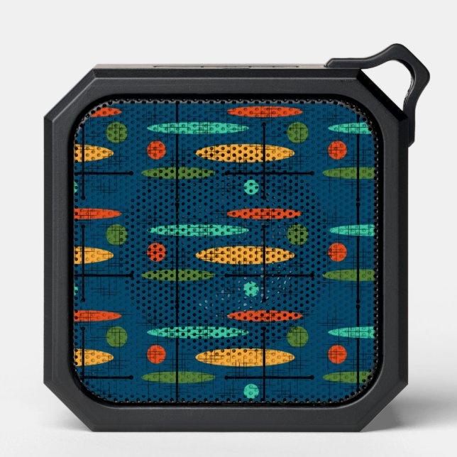 Retro Ovals Lines & Dots Bluetooth Speaker (Front)