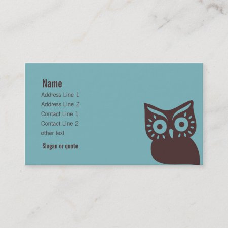 Retro Owl Business Card