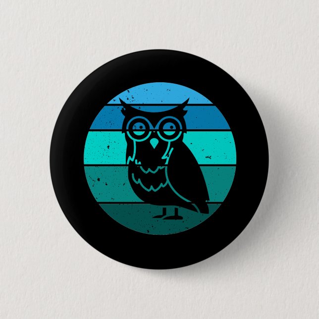 Retro Owl Button (Front)