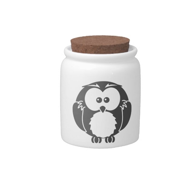 Retro Owl Candy Jar (Front)