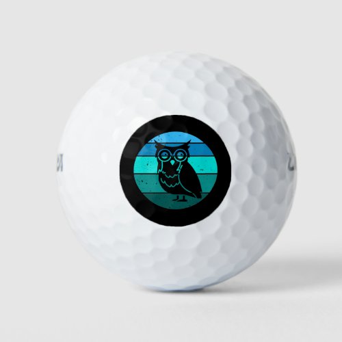 Retro Owl Golf Balls