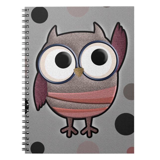 Retro Owl Notebook (Front)