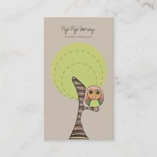 Retro Owl Online Store Business Profile Card