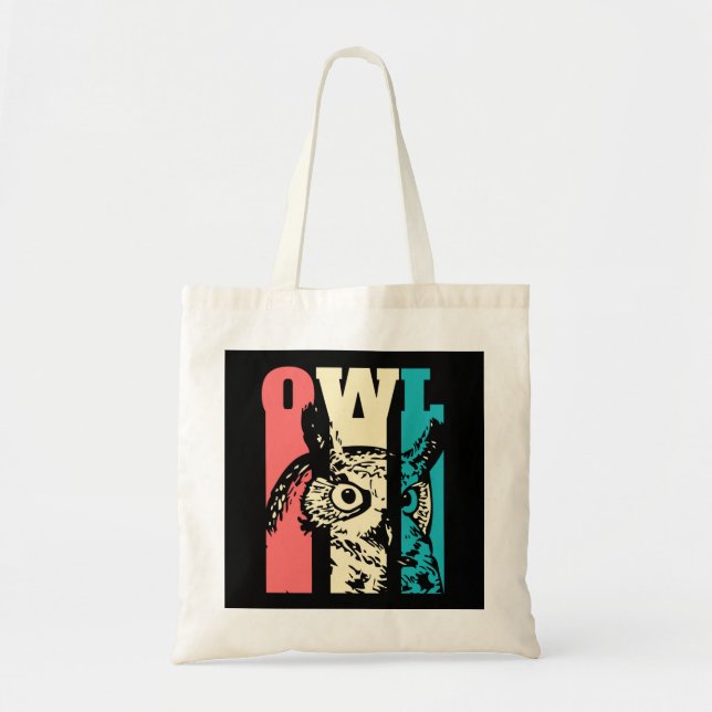 Retro Owl Tote Bag (Front)