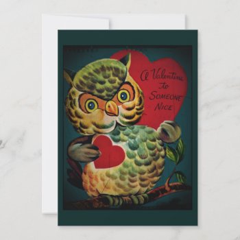 Retro Owl With Hearts Valentine Holiday by dmorganajonz at Zazzle