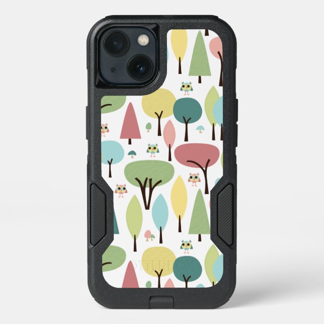 Retro Owlets in the Woods iPhone 6 Otterbox Case (Back)