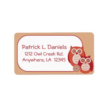 Retro Owls Address Labels by StriveDesigns at Zazzle