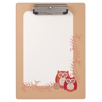 Retro Owls Clipboard by StriveDesigns at Zazzle