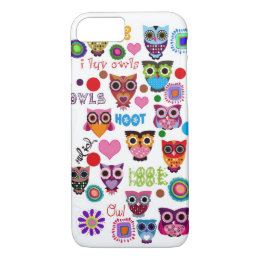 Retro Owls iPhone 8/7 Case