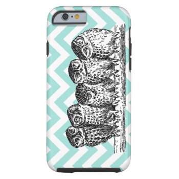 Retro Owls Perched On A Branch Iphone 6 Case Or Ca by JoleeCouture at Zazzle