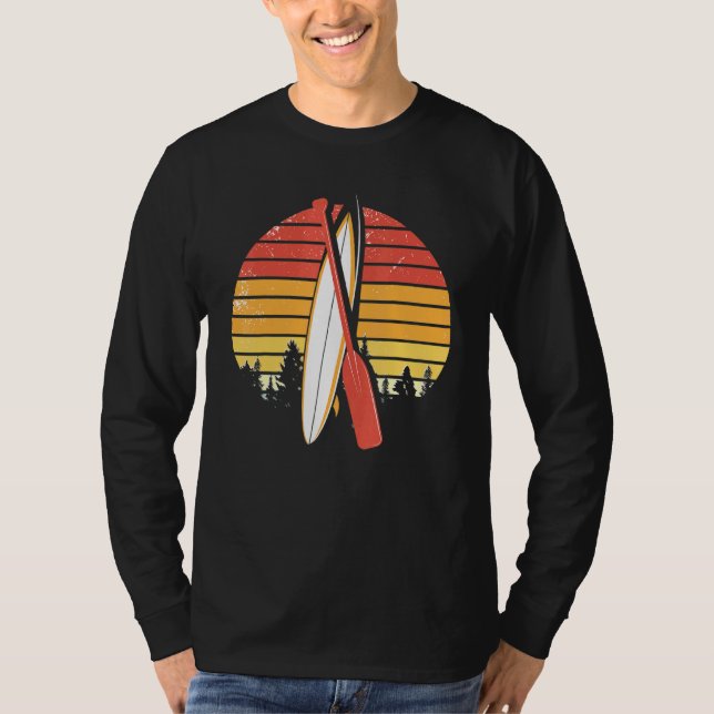 Retro Paddleboard Outdoor Stand Up Paddler Paddlin T-Shirt (Front)