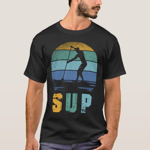 Retro Paddling SUP Stand Paddle Board T_Shirt