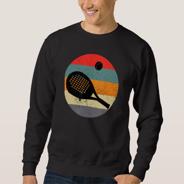 Retro Padel Tennis , Padel Tennis, Padel Trainer Sweatshirt (Front)