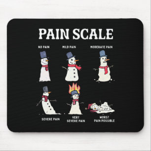 Retro Pain Scale Snowman Trauma Nurse Christmas Nu Mouse Pad