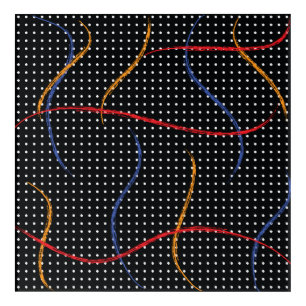 Retro Paint Splatter and Dots Acrylic Print