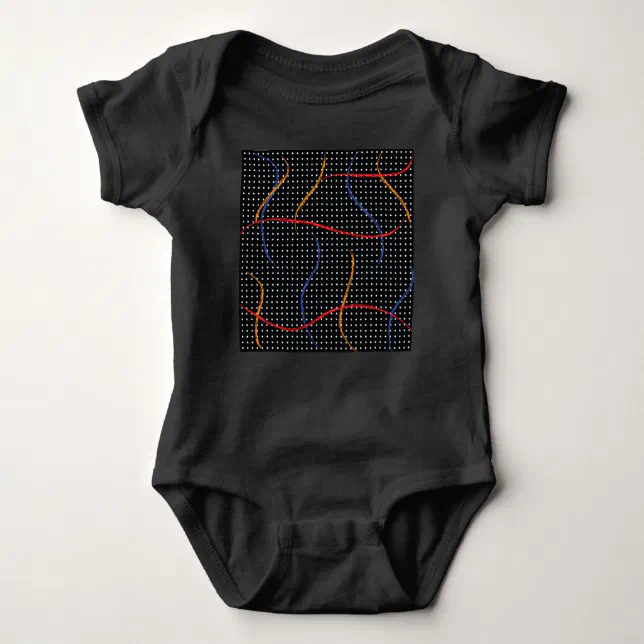 Retro Paint Splatter and Dots Baby Bodysuit Zazzle