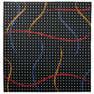 Retro Paint Splatter and Dots Cloth Napkin
