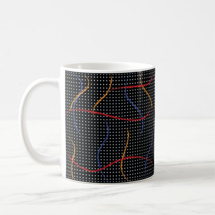 Retro Paint Splatter and Dots Coffee Mug Zazzle