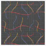 Retro Paint Splatter and Dots Fabric