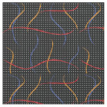 Retro Paint Splatter and Dots Fabric