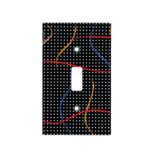 Retro Paint Splatter and Dots Light Switch Cover