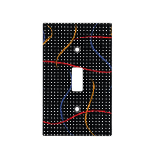 Retro Paint Splatter and Dots Light Switch Cover