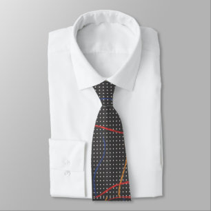 Retro Paint Splatter and Dots Neck Tie