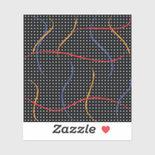 Retro Paint Splatter and Dots Sticker