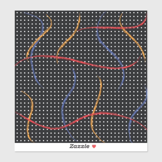 Retro Paint Splatter and Dots Sticker (Sheet)