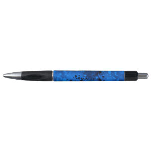 Retro Paint Splatter Effect Blue & Black  Pen