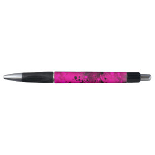 Retro Paint Splatter Effect Pink & Black  Pen